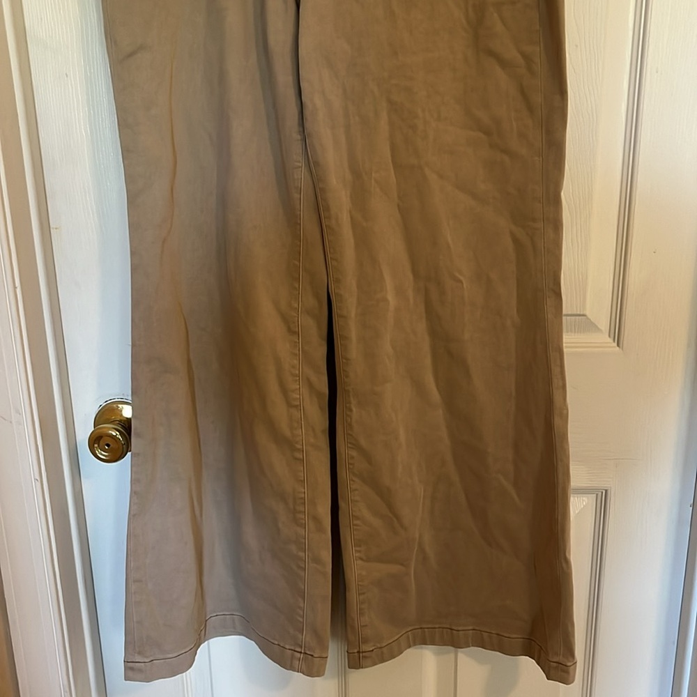 White House Black Market tan wide leg sailor pants. Size 10. - Picture 3 of 5